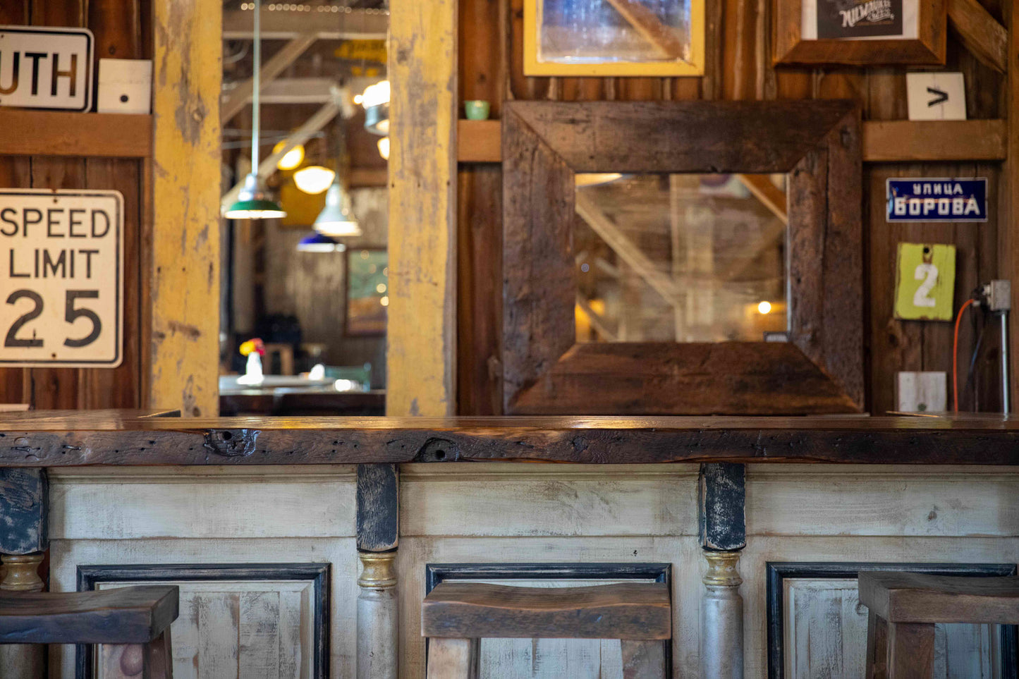 Custom Reclaimed Wood Bar from Milwaukee Lumber