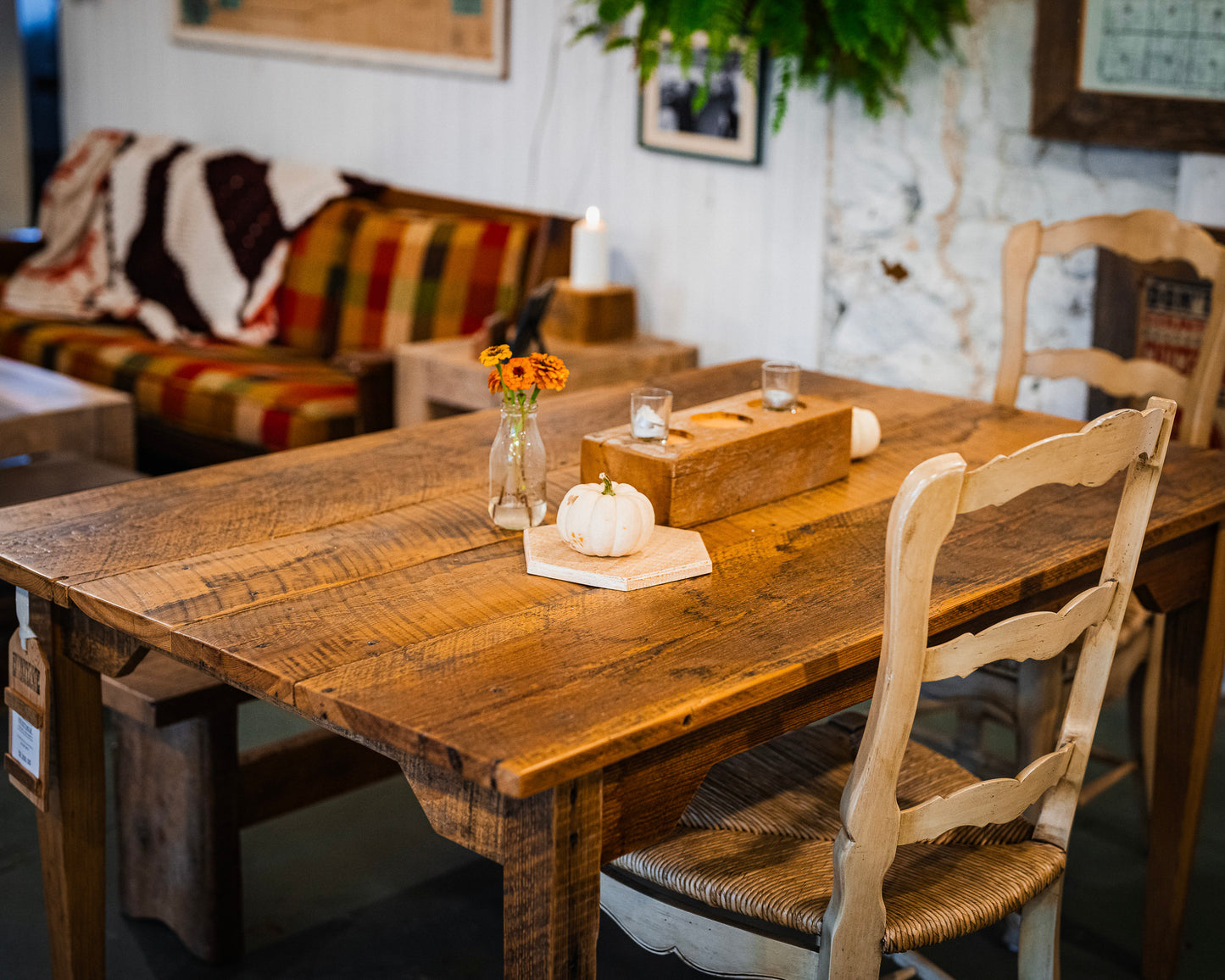 Kitchen Table -- Plank Style (Antique Flat Finish)