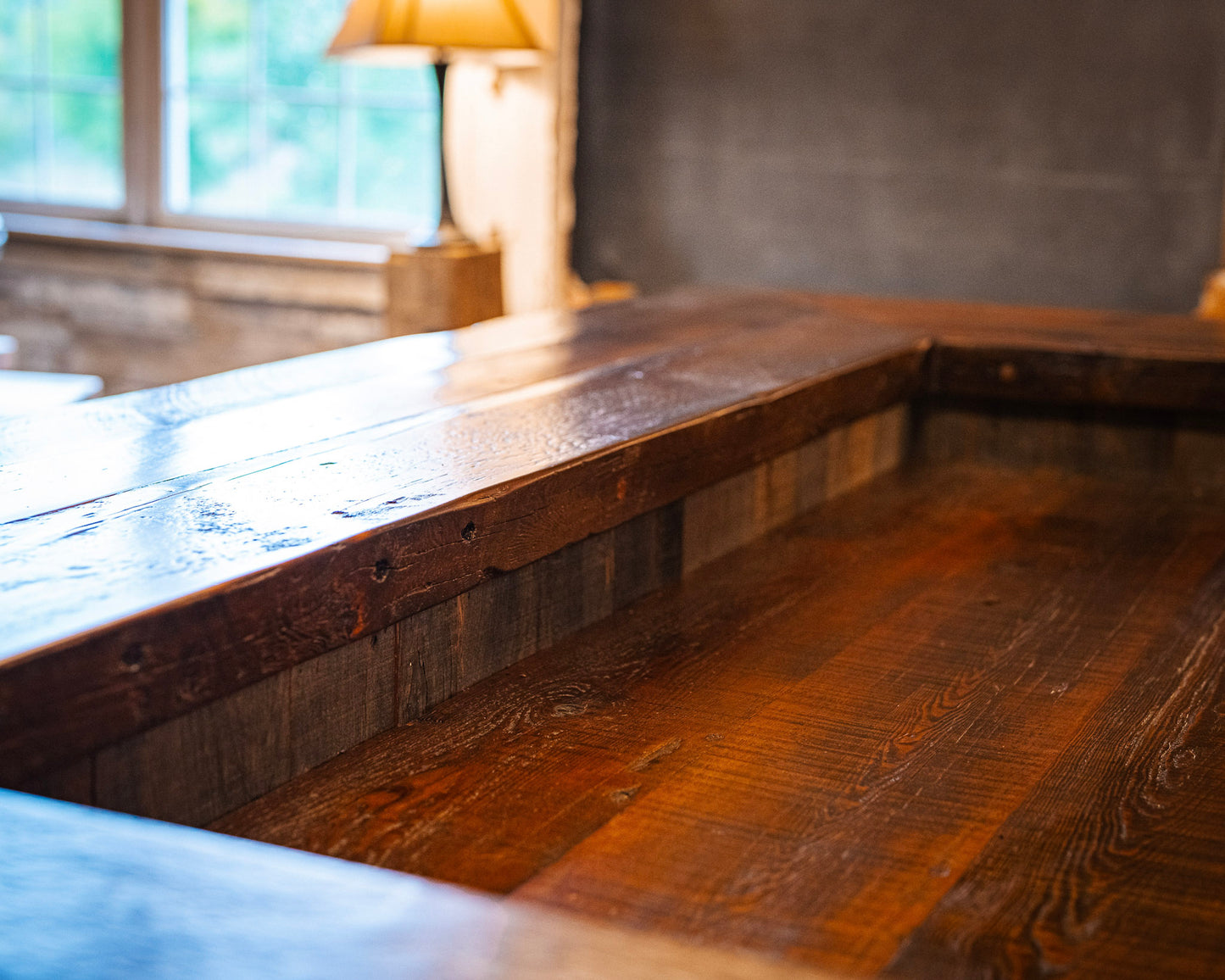 Custom Reclaimed Wood Bar from Milwaukee Lumber