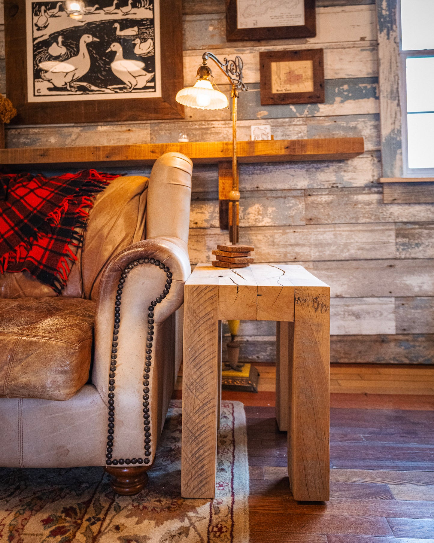 Reclaimed Rock Maple Side Table