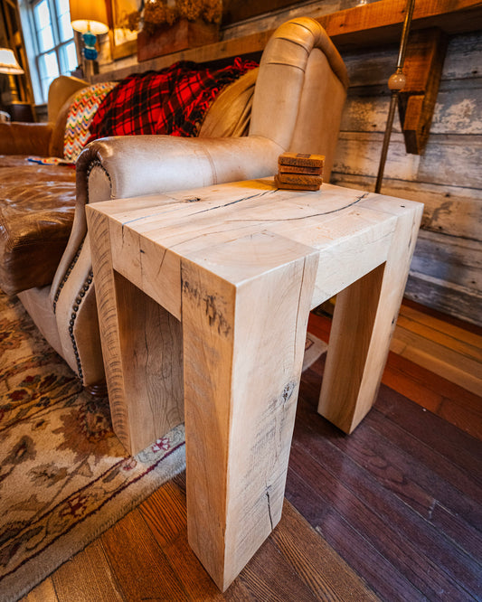 Reclaimed Rock Maple Side Table
