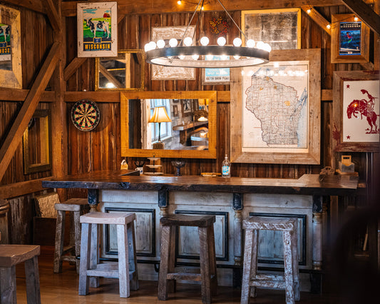 Custom Reclaimed Wood Bar from Milwaukee Lumber