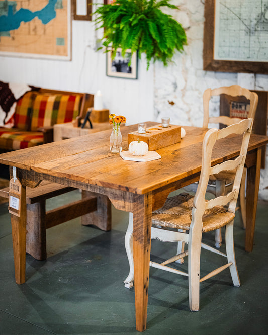 Kitchen Table -- Plank Style (Antique Flat Finish)