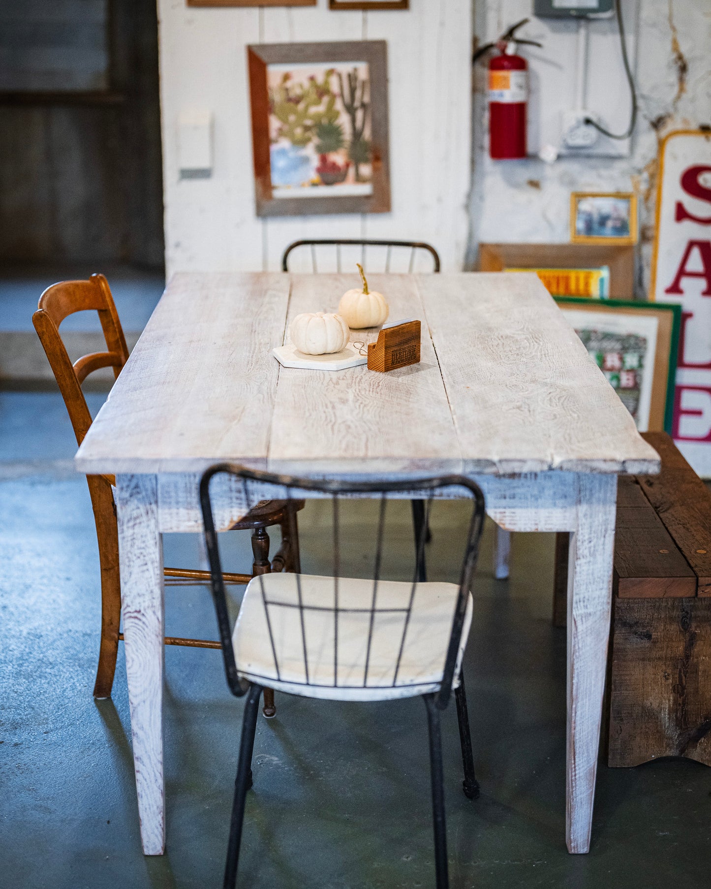 Kitchen Table -- Plank Style (White)